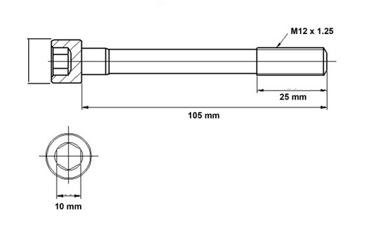 Head bolt set for Mistubishi 4D56